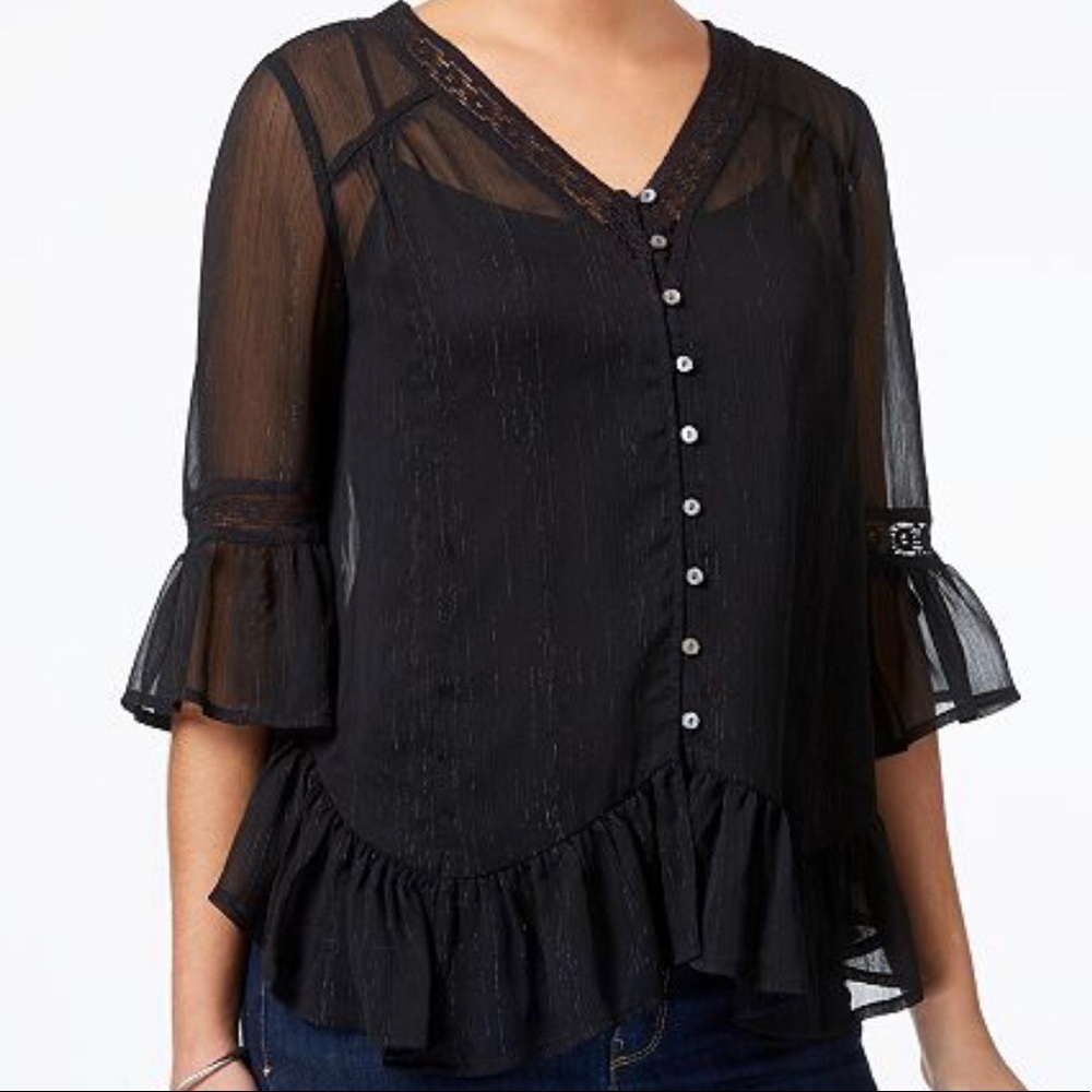 Style & Co Asymmetrical Flowy Blouse